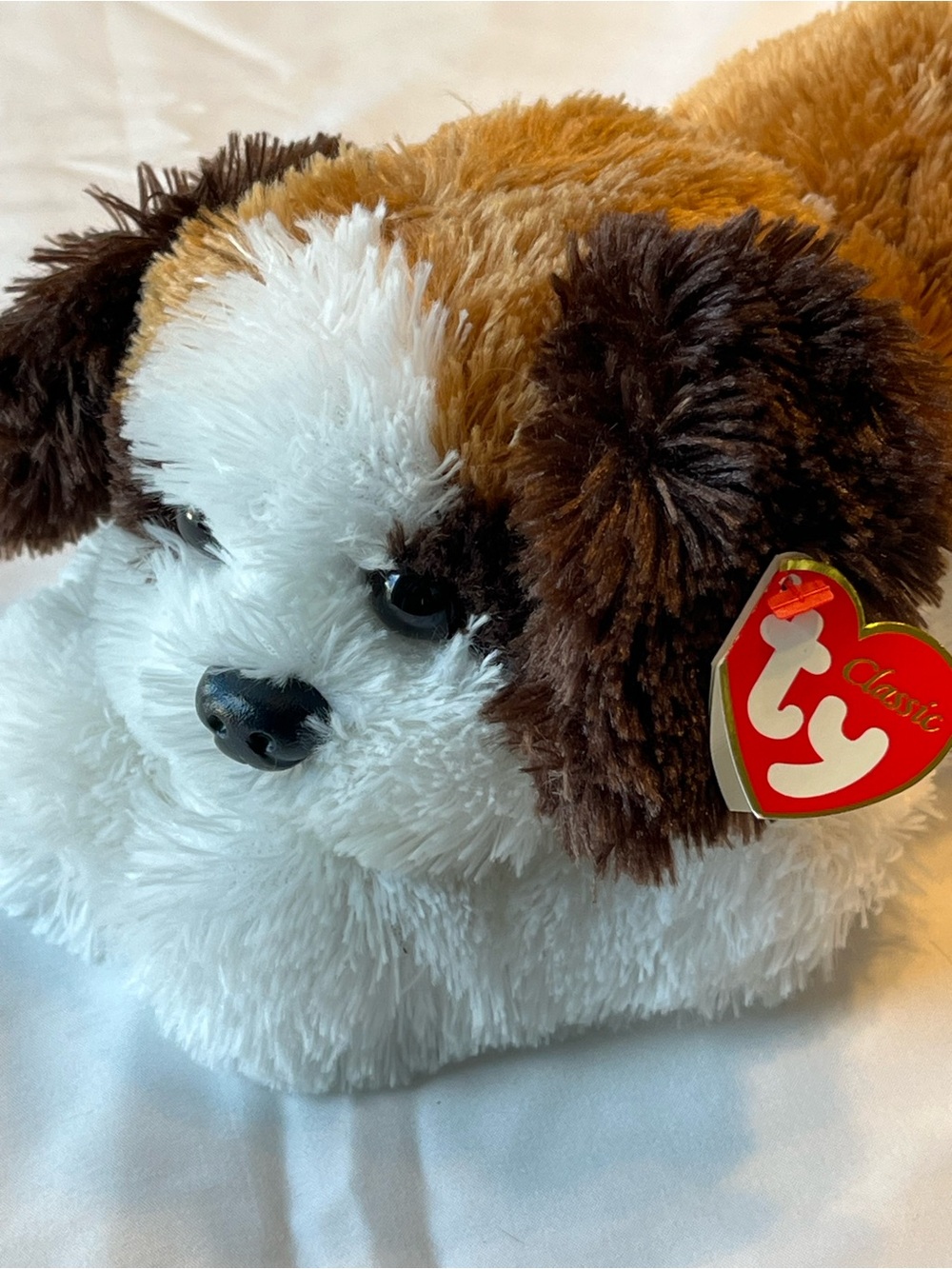 Ty Yodeler Dog Plush 14 Inch Classic Puppy Brown White Stuffed Animal